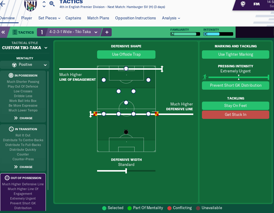 Out of possession- player instructions FM19