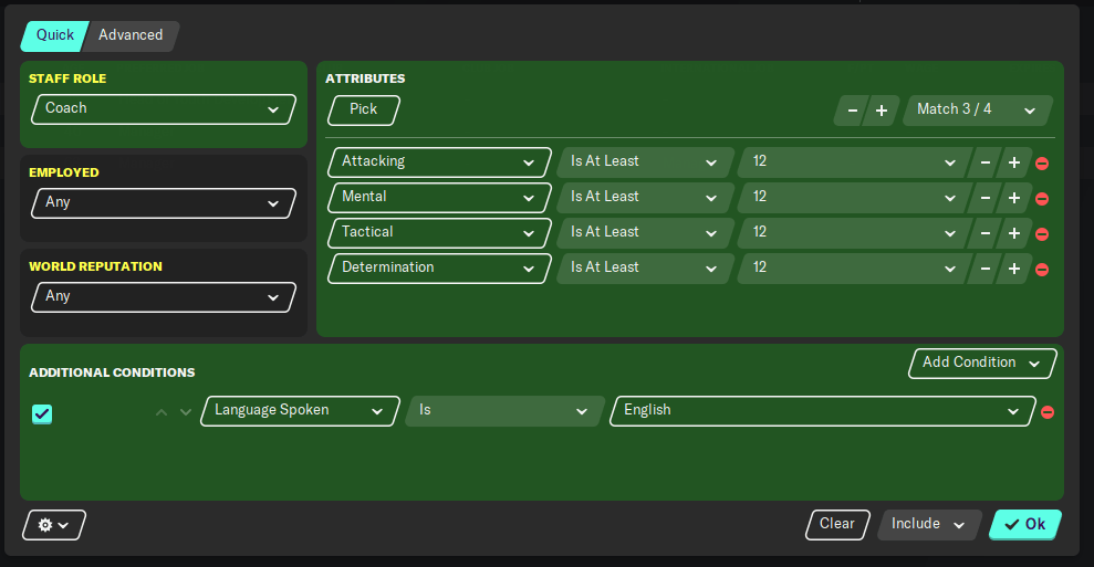 search for attacking coach fm20 