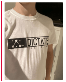 Dictate The Game Store wearing