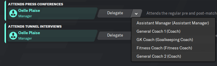 Delegate Button