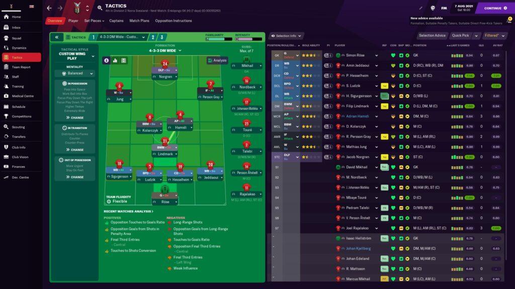 Tactics in the Lower Leagues in Football Manager