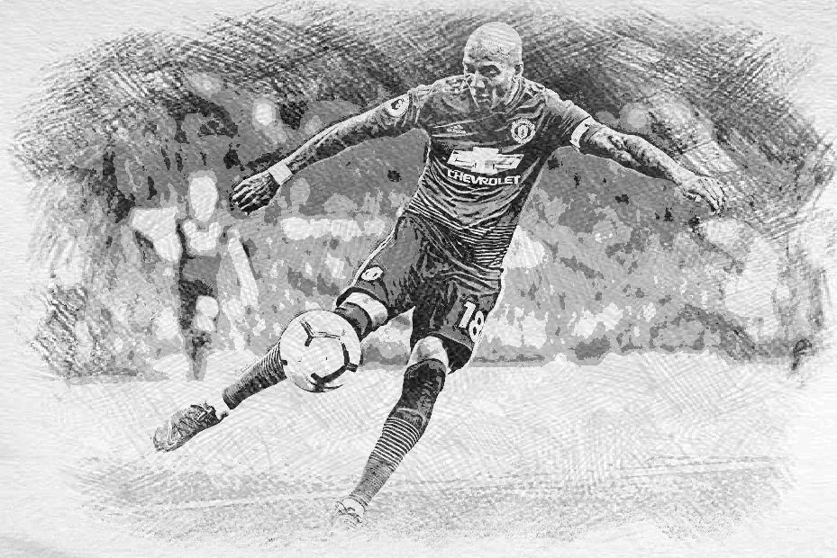 Ashley Young in action
