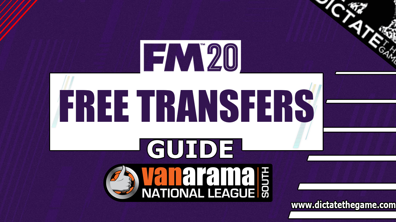Top 20 Free Transfers - FM20 - Non League South - Dictate The Game